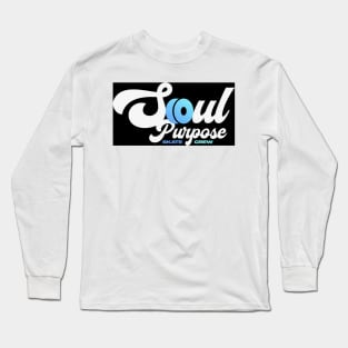 Soul Purpose Logo NC Blue on Black Long Sleeve T-Shirt